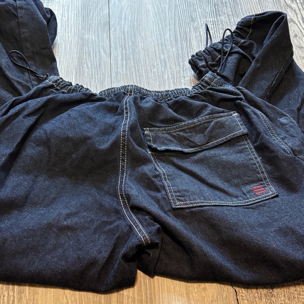 BDG Denim Baggy Cargo Pants in Dark Blue Size x-small - Picture 9 of 12